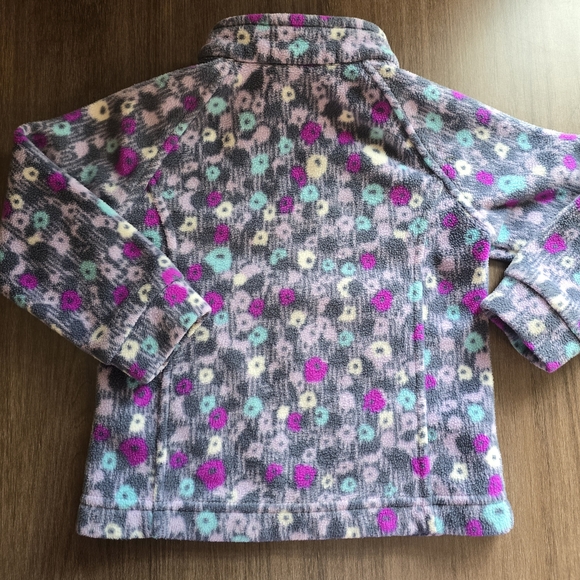 Columbia Girls Fleece Jacket Floral Pattern Size 3T CLEAN! - Picture 3 of 7